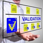 A graphic illustrates validation checks with documents, relevant to vet compliance.