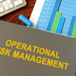 A notebook shows 'Operational Risk Management' and charts, relating to vet compliance.